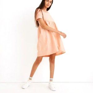 Madewell Allie Mini Dress Linen Blend Preppy Minimalist Lagenlook